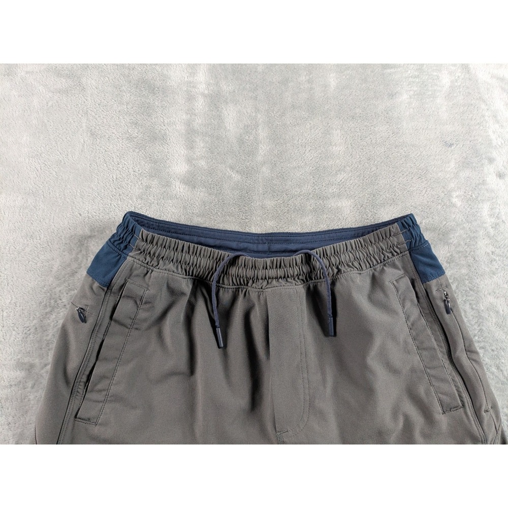 Birddogs Shorts Men Medium Gray Lined Athletic 6.5" Inseam Drawstring Zip Pocket - Picture 2 of 13